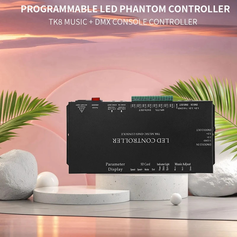T8K Music + DMX-консоль 8-канальный порт с микрофоном/Aux в SPI-TTL контроллер светодиодной