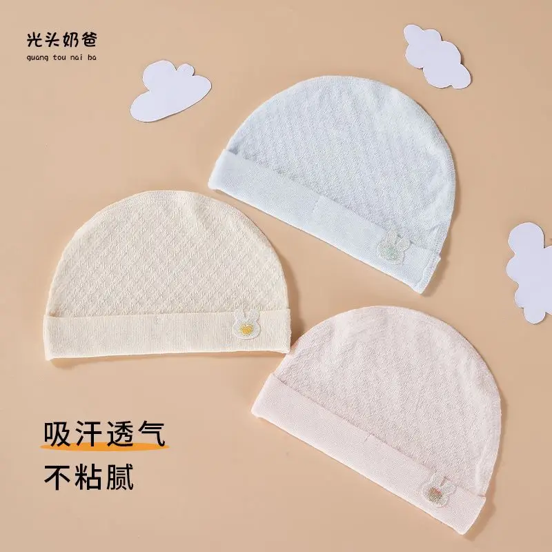 Детская шапка новинка летняя шапочка с тонкой дверью милая для новорожденных