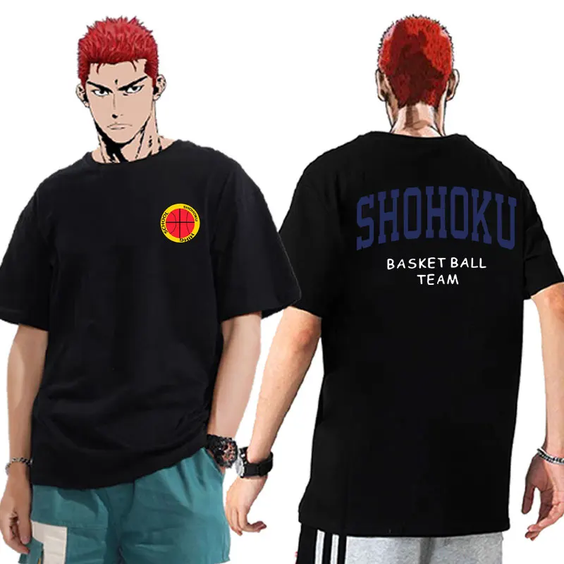 

Japanese Anime Slam Dunk Shohoku Basket Ball Team Tshirt Sakuragi Hanamichi Graphic T Shirt Men Women Oversized Manga T-shirts