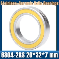 6804 2rs stainless bearing 20327 mm 1 pc abec 5 6804 rs bicycle hub front rear hubs wheel 20 32 7 ceramic balls bearings