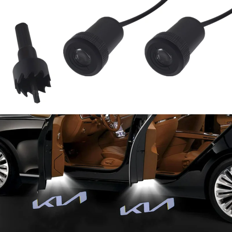 

LED Car Door Logo Welcome Light Laser Shadow Projector Lamp For Sportage Stinger K5 K3 K2 K7 K9 KX5 KX3 KX1 Optima Rio Ceed