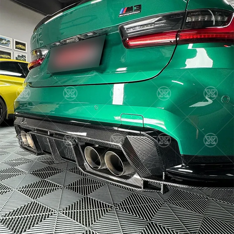 Фото Карбоновый задний диффузор-спойлер для BMW M4 G82 G83 M3 G80 - задний сплиттер, элемент обвеса, автомобильный аксессуар №2