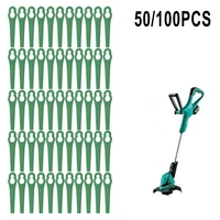 50100pcs trimmer plastic blades replacements for florabest frta20 a1 cordless grass strimmer gardening tool
