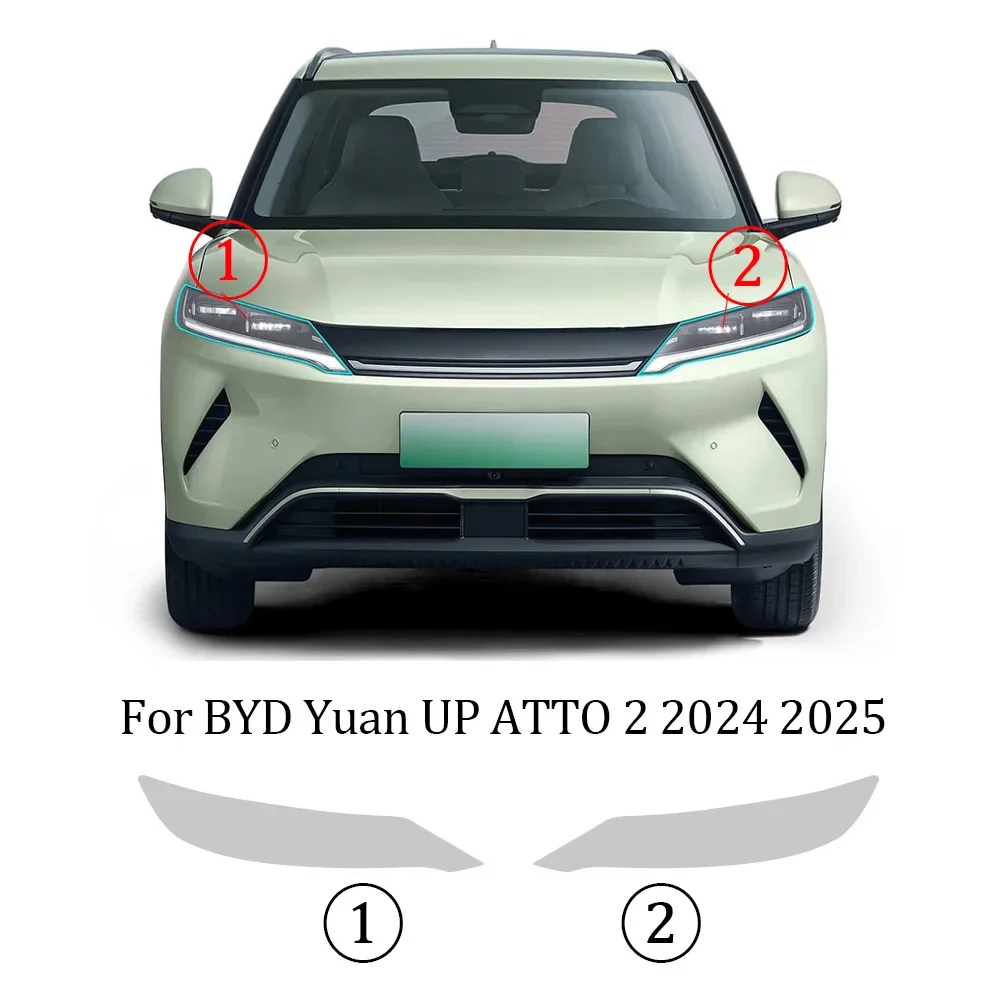 

Для BYD YUAN UP ATTO 2 2024-2025 фара заднего вида B C стойки ТПУ защитная пленка для краски PPF бюстгальтер против царапин прозрачная наклейка