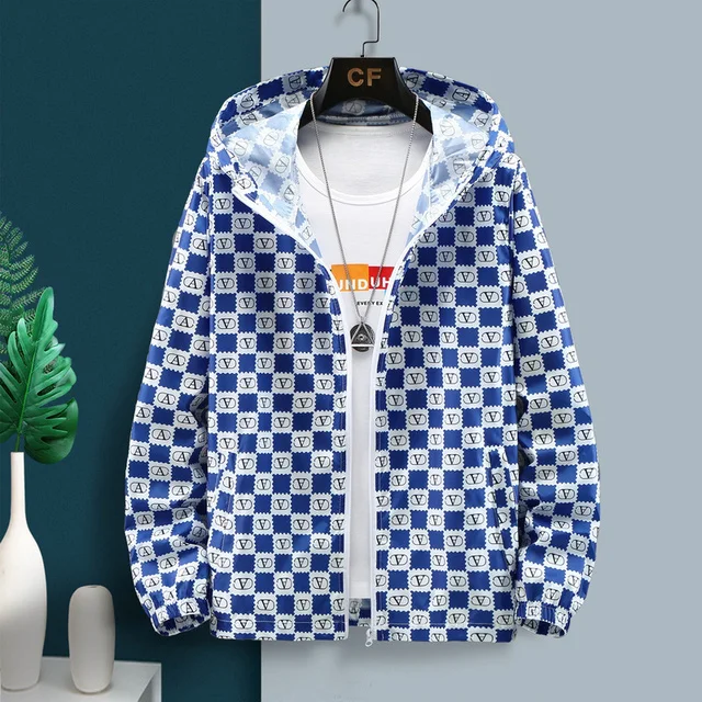 

Luxury brand Sun Protection Jacket Hooded Lightweight Breathable Zipper Summer Coats Men 2023 Outdoor Sports Quick Dry Outerwear
