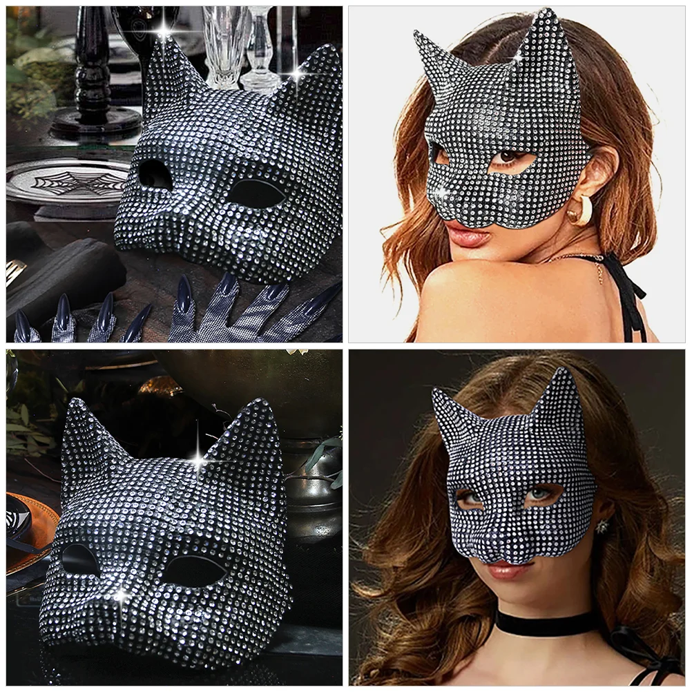 Кошка Леди Маска Фестиваль Женский Реквизит Хэллоуин Костюм Аксессуары Маскарад