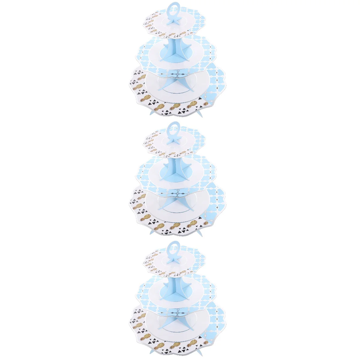 

3pcs Cake Stand Dessert Holder 3 Tiers Paper Cake Holder Muffin Holder