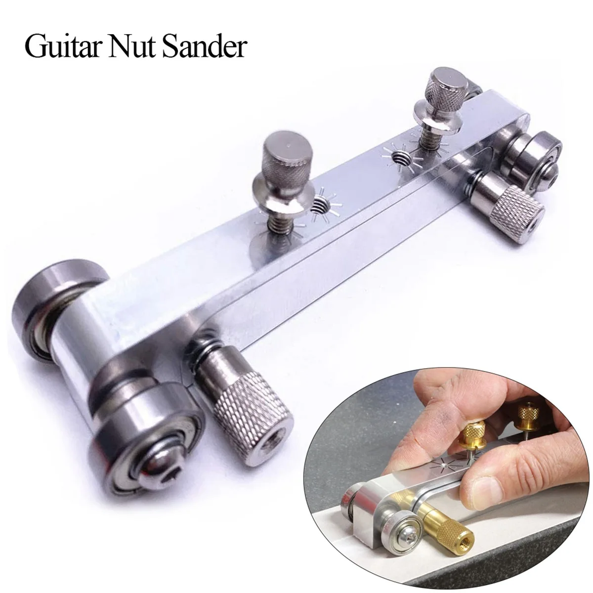 

Guitar Bridge Grinding Sander Adjustable Guitar Nut Saddle Sander Luthier Tool for Guitar Bass Precision Instruments Accessories