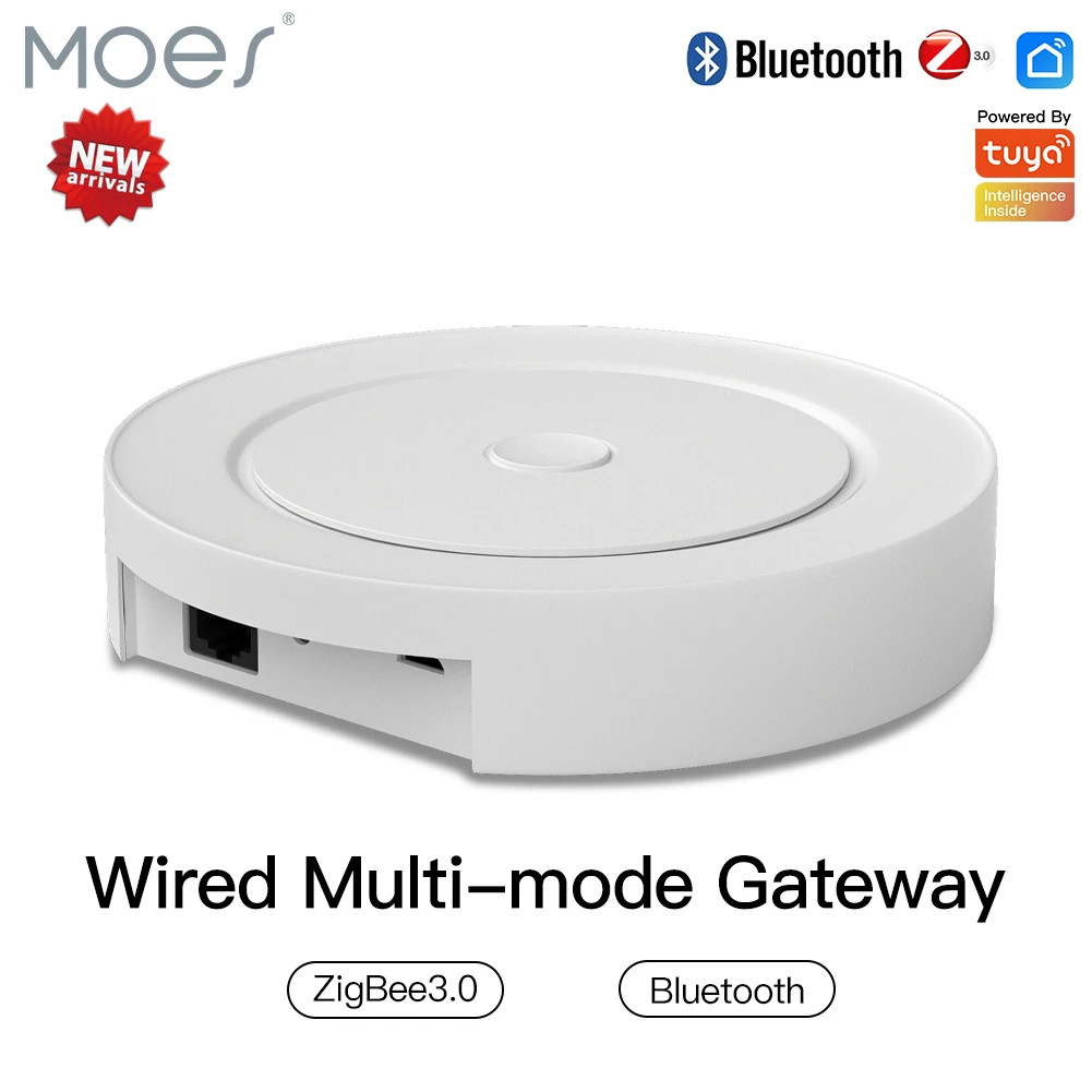

Умный шлюз Moes ZigBee, многорежимный сетевой хаб с Wi-Fi, Bluetooth, работает с приложением Tuya Smart, Голосовое управление через Alexa Google Home