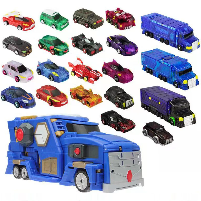 2022 New Cartoon Anime Turning Mecard KURUGY BUCKY GARGOTOS Transformable Robot Car Unicorn Toy Korea TV Action Figure + 3 card