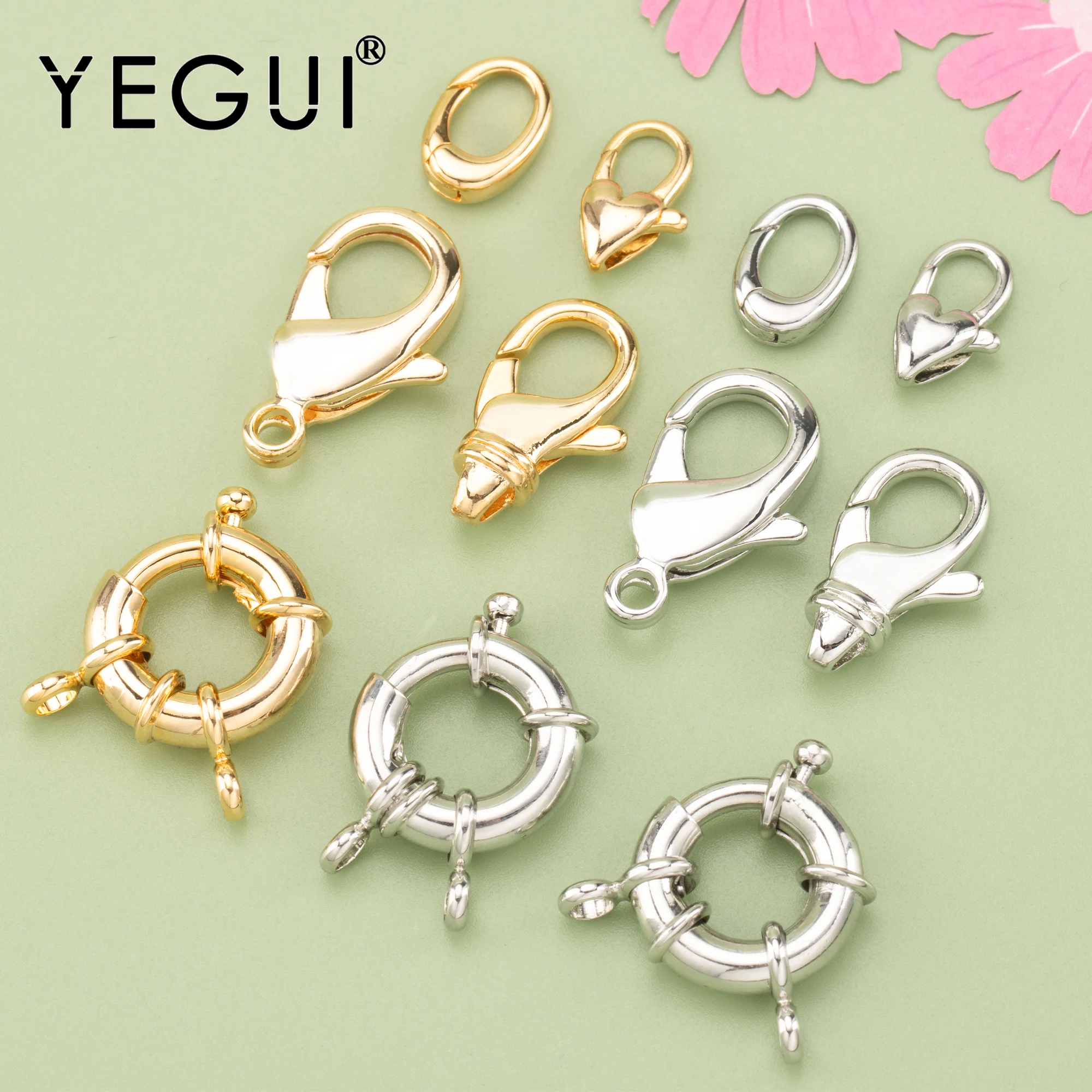 YEGUI M723,jewelry accessories,18k gold plated,0.3 microns,rhodium plated,connector,diy chain necklace,jewelry making,10pcs/lot
