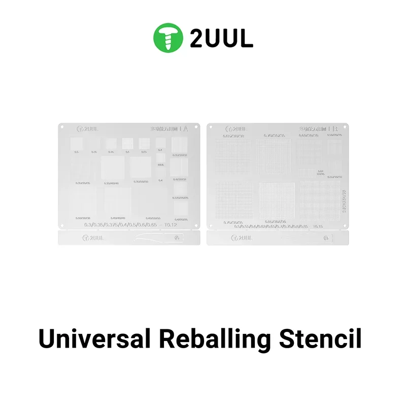 

Универсальные Трафареты Для Реболлинга BGA 2UUL BG02, 2 Шт., Стальная Сетка Для Ремонта Чипов