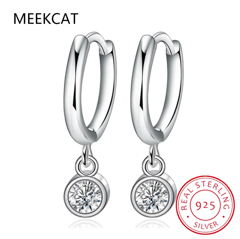 Женские серьги из серебра 925 пробы с муассанитом 0 5-1 карат