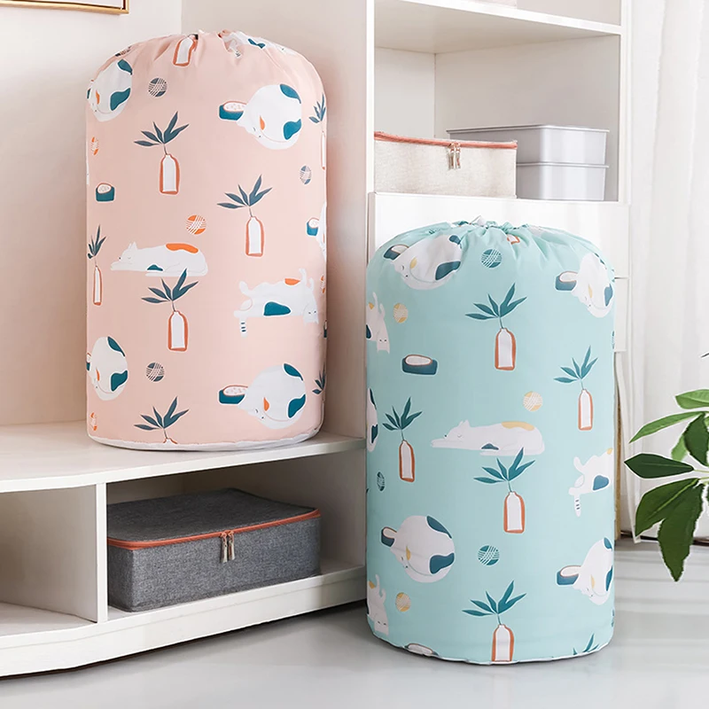 

Large Waterproof Quilt Storage Bag Moisture Proof Dust Quilt Sorting Bag Clothes Luggage Moving Cylinder Bag Toy Organizer