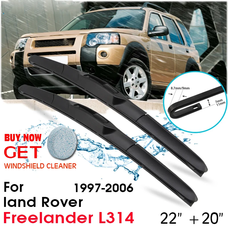 

Car Front Window Windshield Rubber Silicon Refill Wiper For Land Rover Freelander L314 1997-2006 LHD/RHD 22"+20" Car Accessories