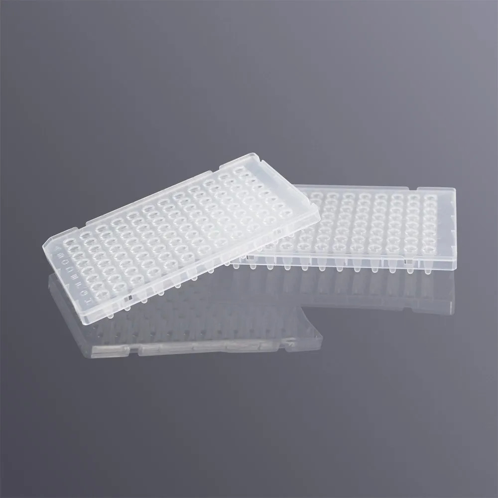 96-well PCR Microplates PCR Plate Half Skirt Transparent PCR Tubes 0.1ml 0.2ml Nonpyrogenic Noncytotoxic DNase-/RNase-free 10/PK