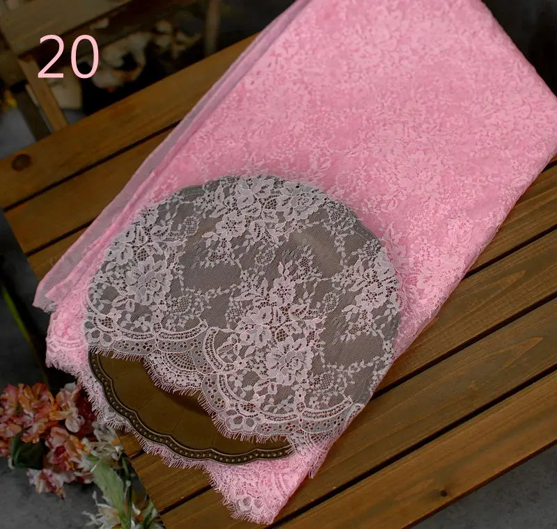 3Meter/Lot Nylon Eyelash Lace Fabric 150CM Wide Wedding Dress DIY Clothing Curtain Veil Home Decoration Accessories - купить по