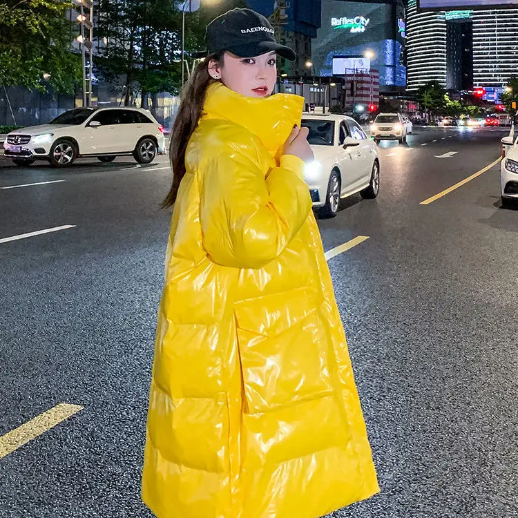 

2022 New Parka Coat Women's Fashion Thicken Winter Cotton Padded Loose Long Jacket Female Windproof Rainproof Warm Outwear B51