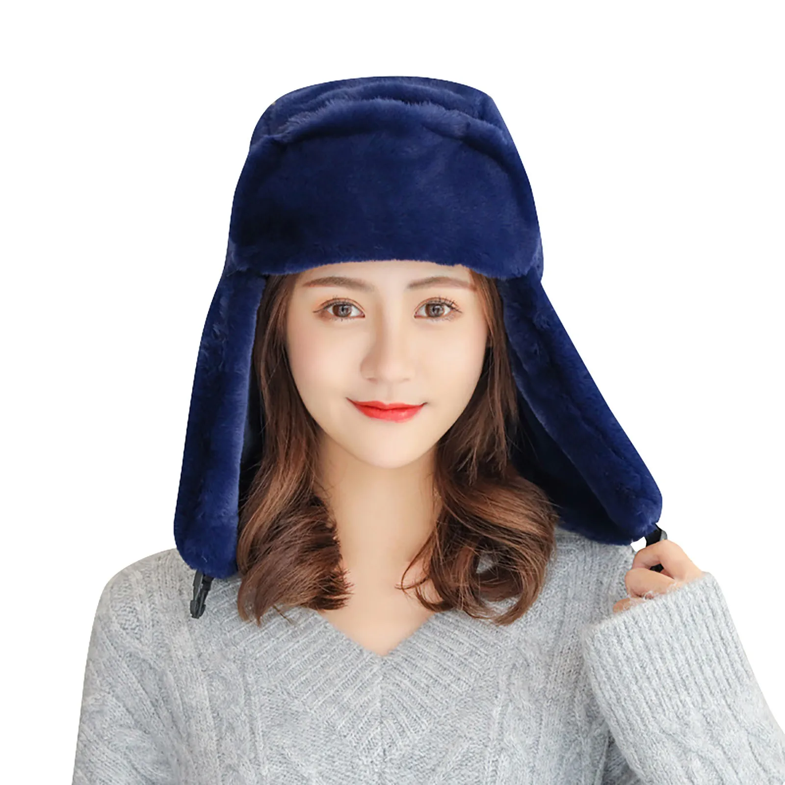 

Women's Warm Windproof Winter Fashion Solid Color Cycling Earmuffs Thickened Cap Versatile Ventilate Cap Female кепка женская
