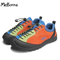 new colorful mens hiking shoes high quality suede leather outdoor sneakers trekking shoes men non slip low cut hiking sneakers