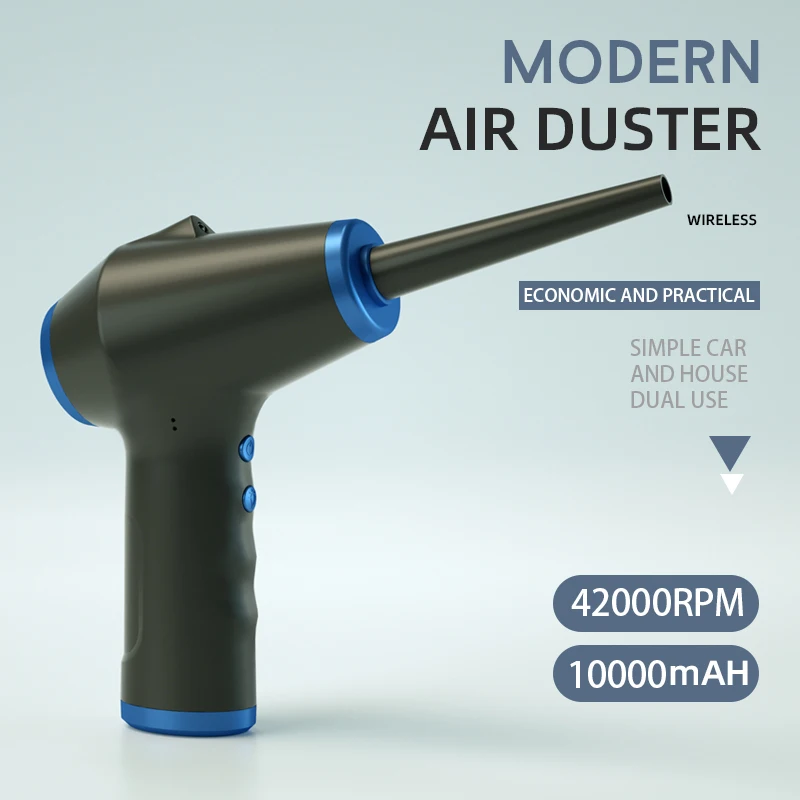 

Wireless Air Duster for Computer 42000 RPM Cleaning Car Light Dust Office Home Laptop Air Blower Type C Desk Vacuum