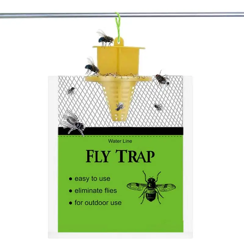 

Outdoor Fly Trap Bags Fly Catcher Bag Pre-Baited Fly Trap For Flying Control Natural Fly Trap Bag With Dissolvable Bait Large