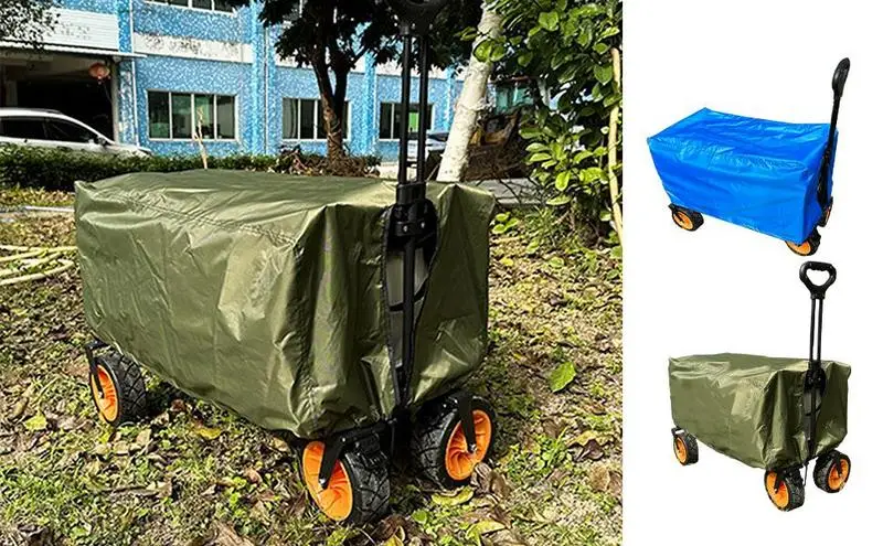 

Wagons Cart Cover Drawstring Closure Dustproof Oxford Cloth Garden Cart Cover 35.43x19.69x17.72inch Waterproof Rain Cart Cover