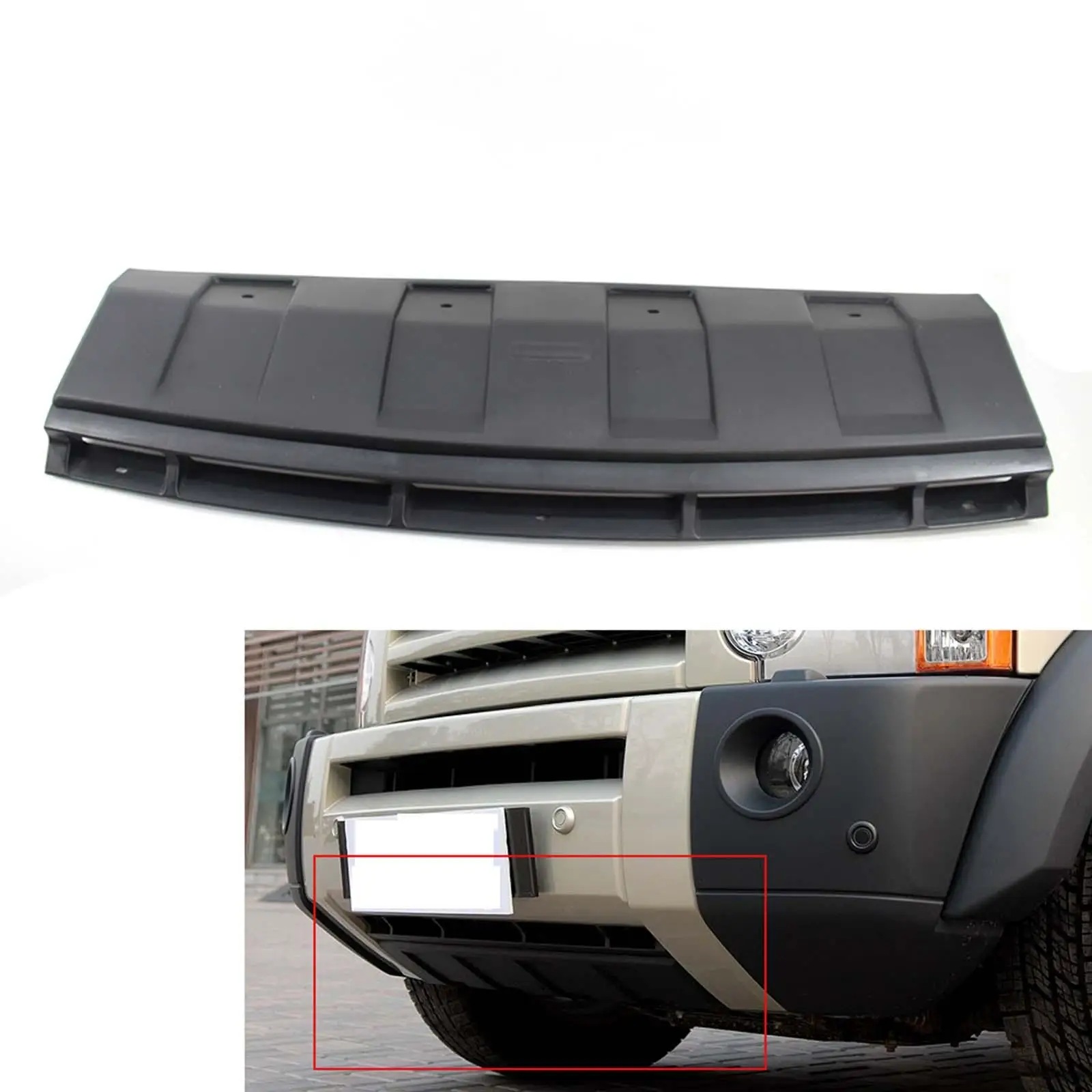 

Black Front Bumper Lower Tow Eye Cover Front Bumper Fit for Discovery 3 LR3 05-09 Auto Accessories