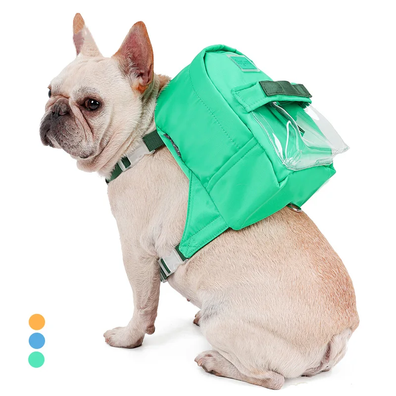 

Fashion Cute Dog Backpack Adjustable Large Capacity Dog Harness Outdoor Travel Big Pocket Waterproof for Small Medium Dogs Walk