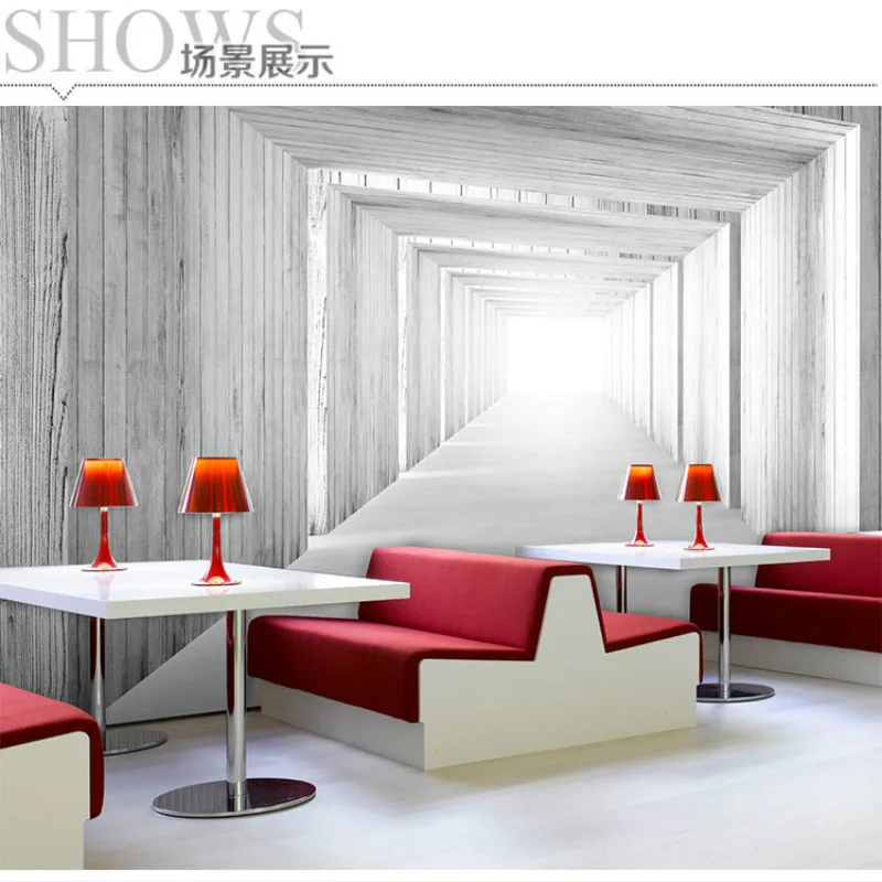 3D стереоскопическое пространство на заказ удлиняющаяся настенная бумага для