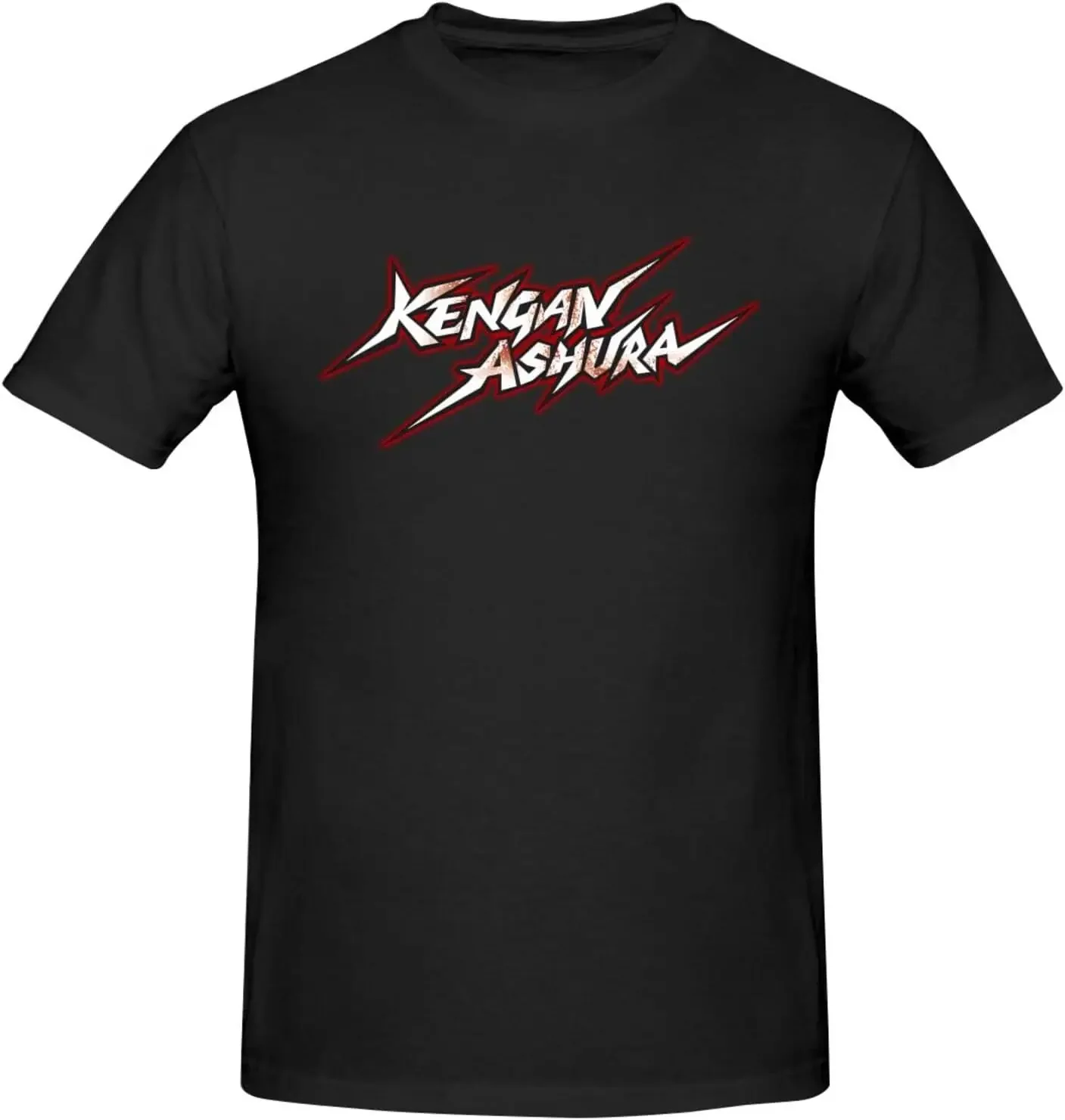 Kengan Anime Ashura Logo Shirt Men's Breathable Custom Cotton Short Sleeve Tshirt Fashion Casual Tops Tees Black