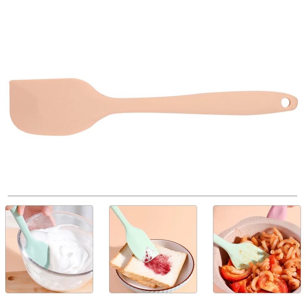 

Silicone Spatula Cake Scraper Cake Icing Scraper One-piece Baking Spatula Silicone Scraper Silica Gel Cake Frosting Child