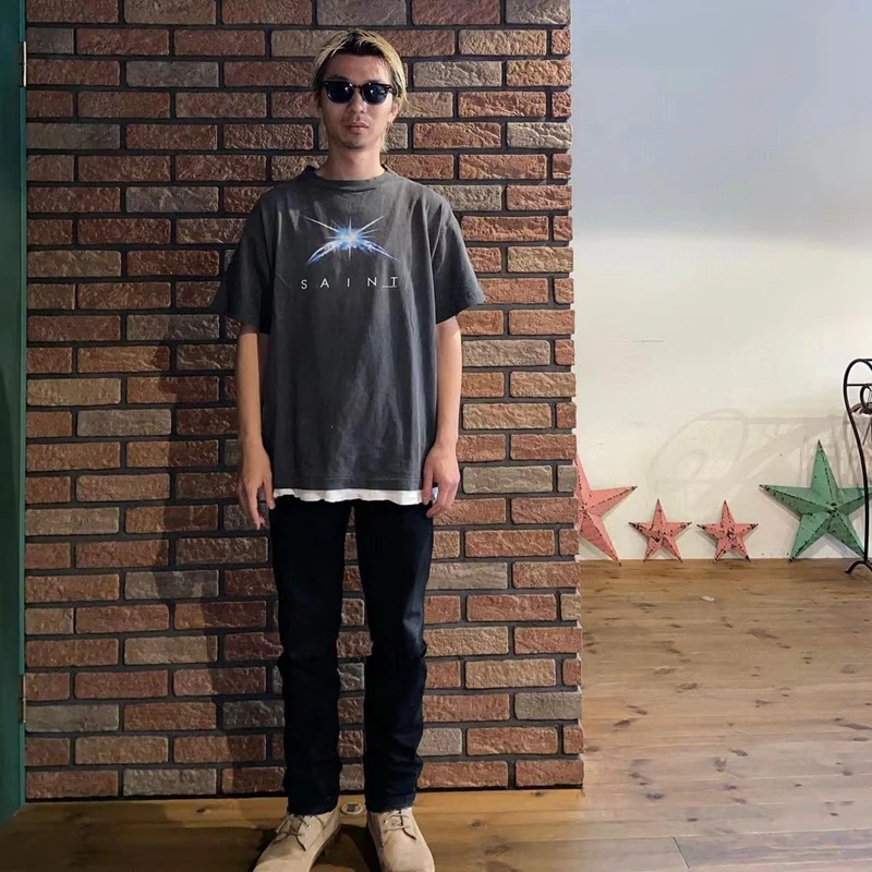 

Футболка оверсайз 2023ss с надписью и логотипом, уличная одежда с графическим принтом, топ Y2k, женская одежда, мужская одежда