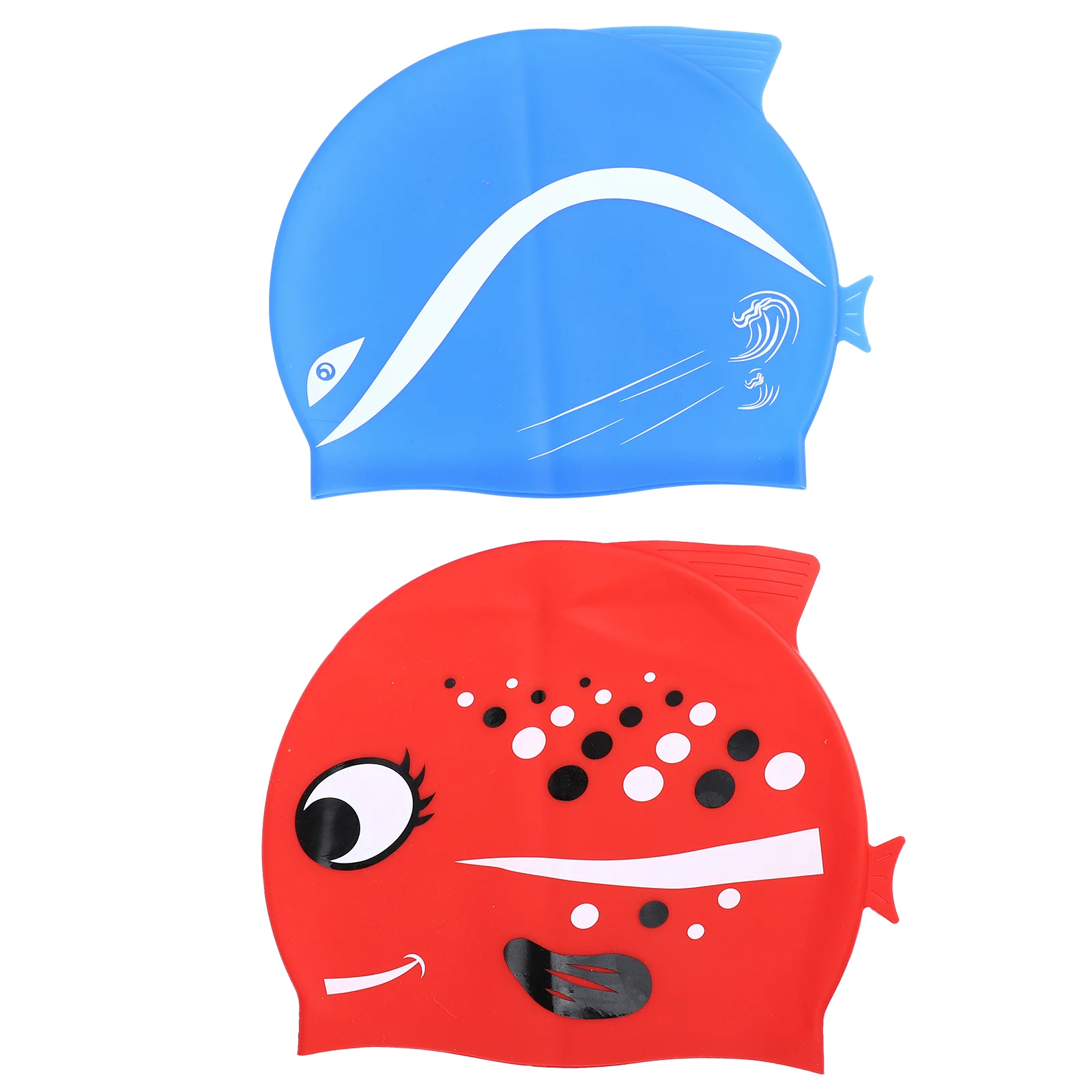 

Hat Swim Cap Cartoon Kids Shower Silicone Bath Ear Animal Swimming Heads Cover Protection Fish Poolhairbathing