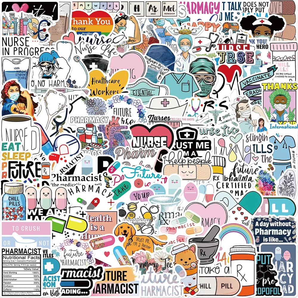

10/30/50/100PCS Anime Doctors Nursing Nurse Cute Angel Graffiti Stickers DIY Phone Luggage Laptop Aesthetic Decoration Sticker