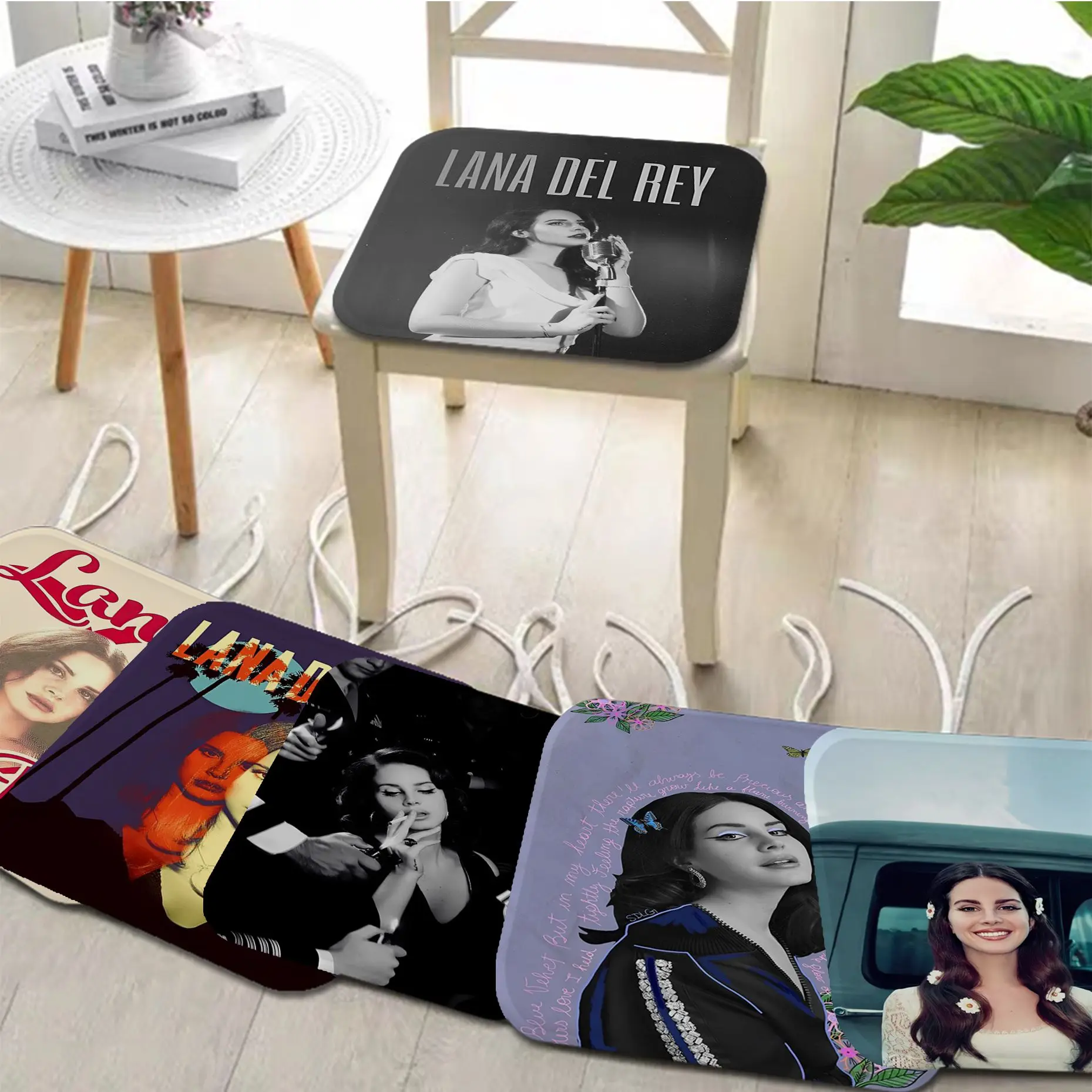 

Lana Del Rey Tie Rope Chair Cushion Soft Office Car Seat Comfort Breathable 45x45cm Sofa Decor Tatami