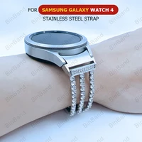 stainless steel bracelet diamonds 20mm22mm for samsung galaxy watch 4 44mm40mmwatch 4 classic 46mm42mm huawei watch gt2 42mm