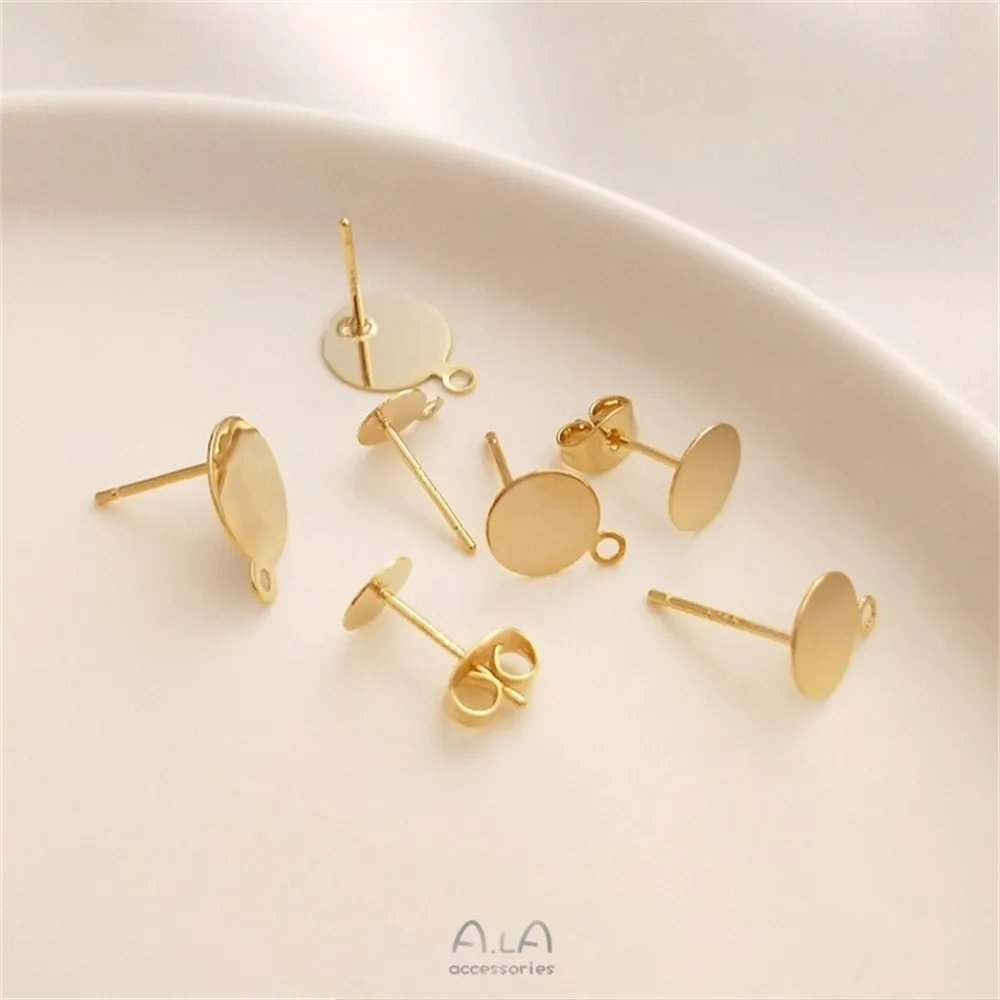 Серебряная игла пробы с подвесными серьгами плоским дном и плоскими