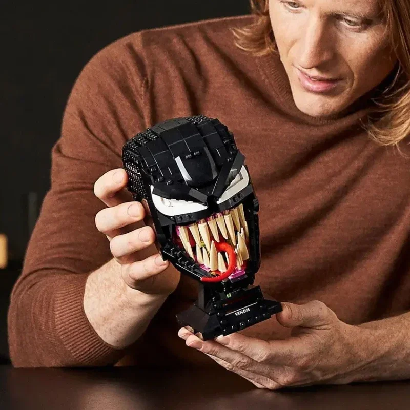 Новый MOC 76187 модель шлема Venom строительный блок архитектура образовательная
