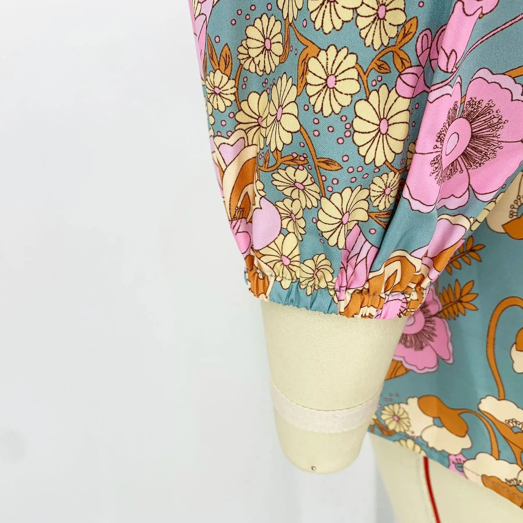 Plus Size Women Clothing Oversized Floral Print Off Shoulder Bubble Sleeve Shirt Top Fashion Woman Blouses Casual Female Clothes