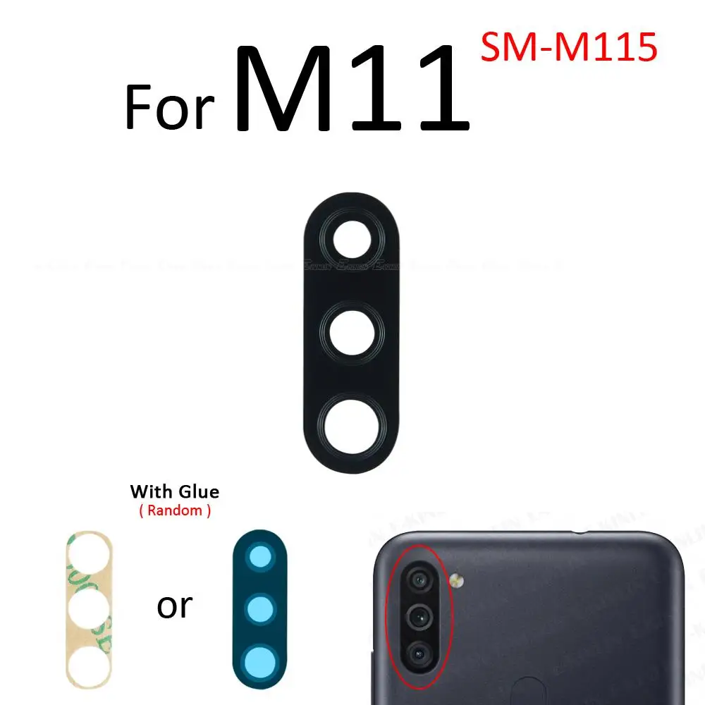 2pcs\lot Back Rear Camera Glass Lens With Adhesive Sticker For Samsung Galaxy M01 Core M11 M21 2020 M31 M51 Replacement Parts