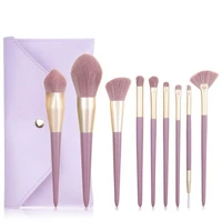 9pcs soft fluffy makeup brushes set for cosmetics foundation blush powder eyeshadow purple blending makeup brush beauty tool