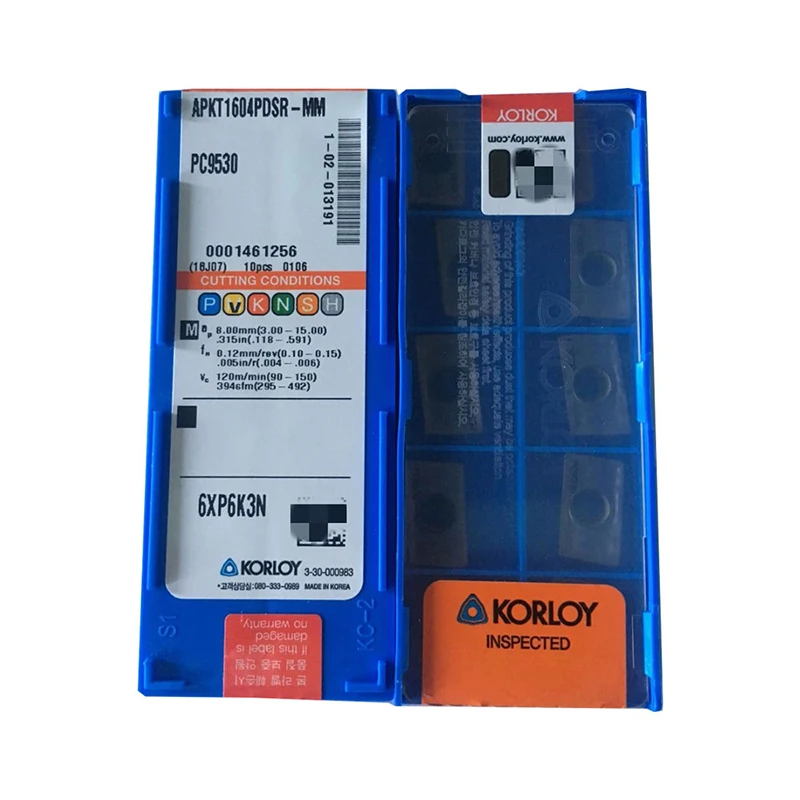 

APKT1604PDSR-MM PC9530 KORLOY токарные инструменты 100% Новые оригинальные высококачественные ножи с карбидным лезвием APKT1604PDSR-MM PC9530