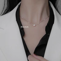 pearl necklace female sterling silver big pearl pendant necklace clavicle chain temperament jewelry for women wholesale bulk
