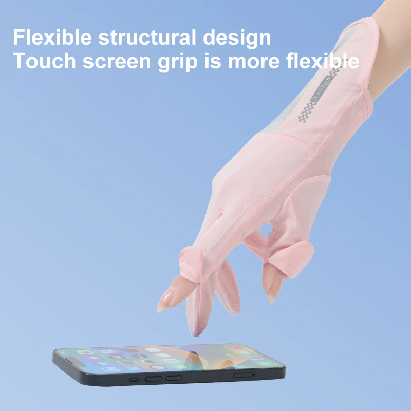 Солнцезащитные перчатки длинные быстросохнущие из вискозы с защитой от