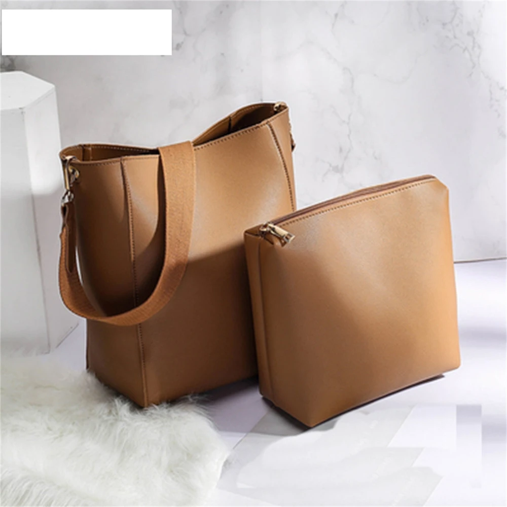 

women's fashion designer handbag, broadband bucket bag, handbag, women's handbag, 2-piece set