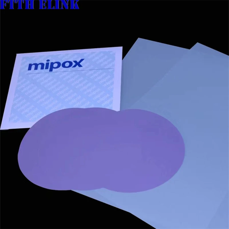 50pcs MIPOX D1-KT diamond abrasive paper 1um optical fiber abrasive disc 1 micron polishing film grinding 127mm 5 inch free ship