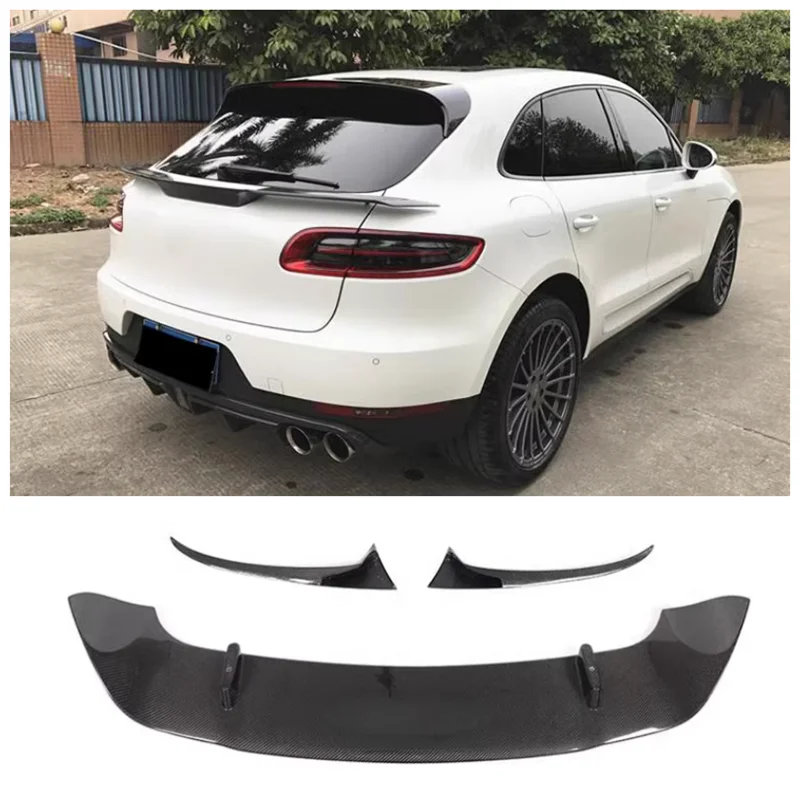 

For Porsche Macan 2014-2020 High Quality Carbon Fiber Rear Trunk Lip Spoiler Splitter Wing
