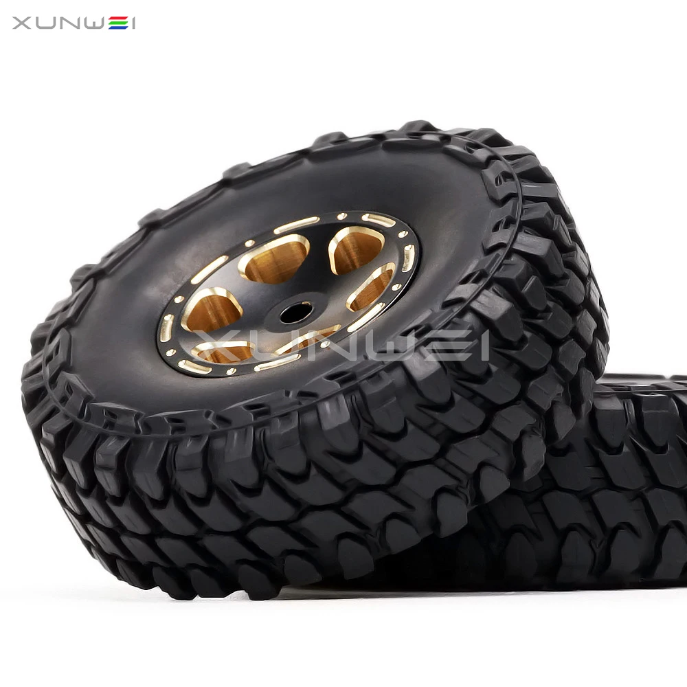 4 шт. 1 0 дюйма латунные колесные диски с бусинами шины для RC 1/24 Axial SCX24 90091 Kyosho Off Roac Car