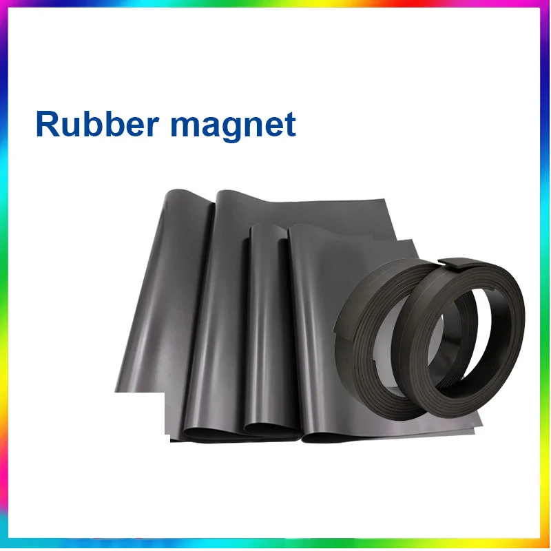 

210*297mm Rubber Soft Magnet Sheet Black Magnetic Mats for Cutting Dies Storage Convenient To Paste
